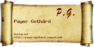Payer Gothárd névjegykártya