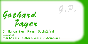 gothard payer business card